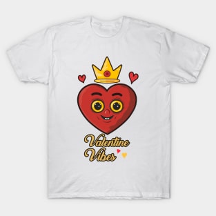 Groovy Valentine Vibes Valentines Day T-Shirt